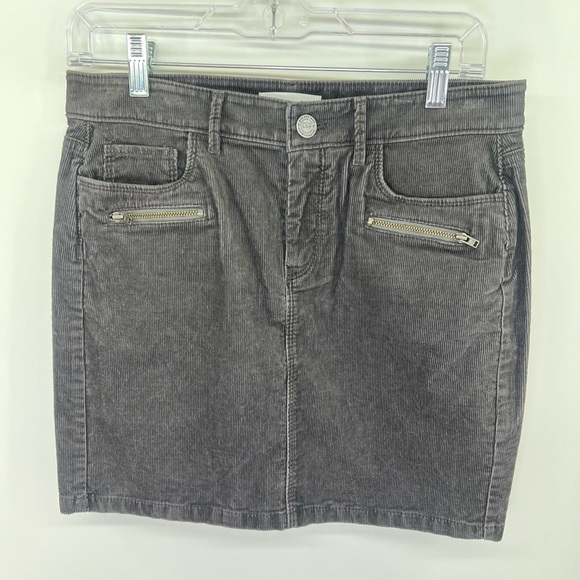 Ann Taylor Dresses & Skirts - NWT Made And Loved Ann Taylor Loft Gray Corduroy Cotton Mini Skirt Size 27 or 4